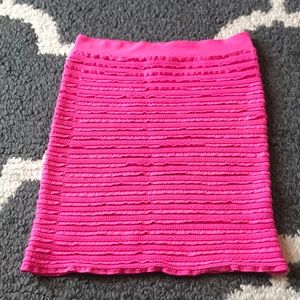 Hot pink pencil skirt